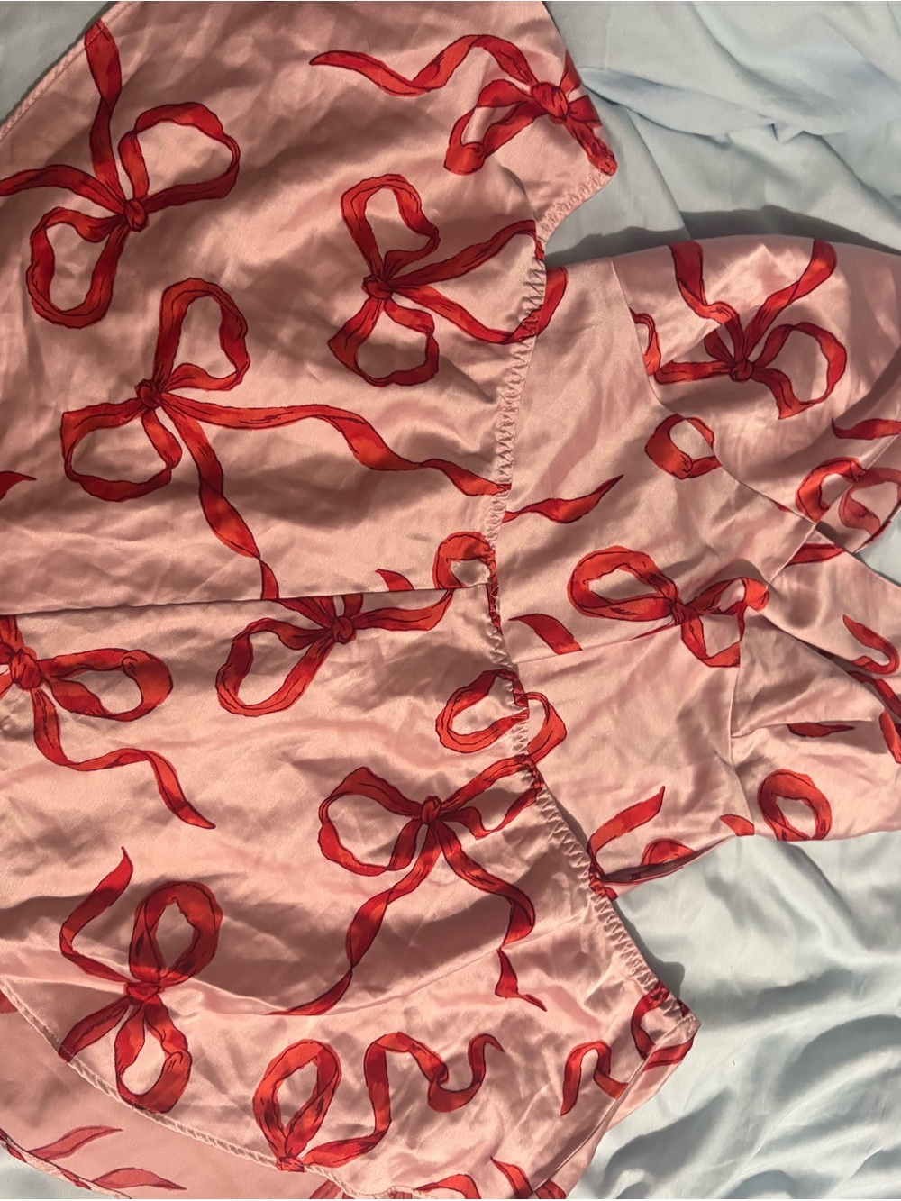 Victoria's Secret Pink Dress with Red Bow Print